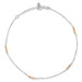 14K Two-tone Gold Mirror Beaded Anklet - Length 9'' inches - (C64-133) 14K Two-tone Gold Mirror Beaded Anklet - Length 9'' inches - (C64-133)