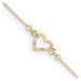 14K Yellow Gold Adjustable Fancy Heart Anklet - Length 9'' inches - (C64-225) 14K Yellow Gold Adjustable Fancy Heart Anklet - Length 9'' inches - (C64-225)