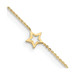 14K Yellow Gold Adjustable Star Anklet with 1 extension - Length 9'' inches - (C64-226) 14K Yellow Gold Adjustable Star Anklet with 1 extension - Length 9'' inches - (C64-226)