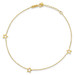 14K Yellow Gold Adjustable Star Anklet with 1 extension - Length 9'' inches - (C64-226) 14K Yellow Gold Adjustable Star Anklet with 1 extension - Length 9'' inches - (C64-226)