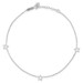14K White Gold Adjustable Star Anklet - Length 9'' inches - (C64-238) 14K White Gold Adjustable Star Anklet - Length 9'' inches - (C64-238)