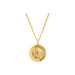 24K Gold Plated Sterling Silver Sterling Silver 25mm St. Christopher Medal 24" Necklace - (B17-415) 24K Gold Plated Sterling Silver Sterling Silver 25mm St. Christopher Medal 24" Necklace - (B17-415)
