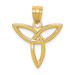 14K Yellow Gold Trinity Celtic Symbol Pendant - (A82-926)