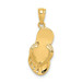 14K Yellow Gold Flip Flop Pendant - (A82-992)