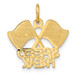 14K Yellow Gold Racing Flags with Speed Freak Charm - (A83-118)