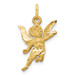 14K Yellow Gold Diamond-cut Angel Charm - (A83-255)
