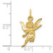 14K Yellow Gold Diamond-cut Angel Charm - (A83-255)