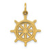 14K Yellow Gold Ships Wheel Charm - (A83-635)