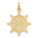 14K Yellow Gold Ships Wheel Charm - (A83-635)