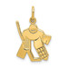 14K Yellow Gold Hockey Goalie Charm - (A83-802) 14K Yellow Gold Hockey Goalie Charm - (A83-802)