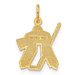 14K Yellow Gold Hockey Goalie Charm - (A83-802) 14K Yellow Gold Hockey Goalie Charm - (A83-802)