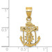 14K Yellow Gold Mariners Cross Pendant 26mm length - (A83-894)