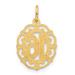 14K Yellow Gold #16 In Oval Circle Pendant - (A83-912)