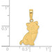 14K Yellow Gold Sitting Cat Pendant - (A83-999)