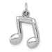 14K White Gold Polished Musical Note Charm - (A84-125)