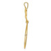 14K Yellow Gold Polished Doves & Bow Charm Holder - Length 35mm - (A84-254) 14K Yellow Gold Polished Doves & Bow Charm Holder - Length 35mm - (A84-254)