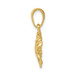 14K Yellow Gold Solid Polished Open-Backed Crab Pendant - (A84-268) 14K Yellow Gold Solid Polished Open-Backed Crab Pendant - (A84-268)
