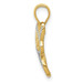 14K Yellow Gold & Rhodium Buttterfly Charm - (A84-374) 14K Yellow Gold & Rhodium Buttterfly Charm - (A84-374)