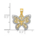 14K Yellow Gold & Rhodium Buttterfly Charm - (A84-374) 14K Yellow Gold & Rhodium Buttterfly Charm - (A84-374)