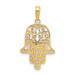 14K Yellow Gold Chamseh Pendant - (A84-563) 14K Yellow Gold Chamseh Pendant - (A84-563)
