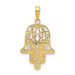 14K Yellow Gold Chamseh Pendant - (A84-563) 14K Yellow Gold Chamseh Pendant - (A84-563)