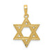 14K Yellow Gold Star of David Pendant 27mm length - (A84-566)