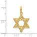 14K Yellow Gold Star of David Pendant 27mm length - (A84-566)
