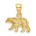 14K Yellow Gold Diamond-cut Bear Pendant - (A84-805) 14K Yellow Gold Diamond-cut Bear Pendant - (A84-805)