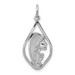 14K White Gold Mary Blessed Virgin Charm - (A84-943) 14K White Gold Mary Blessed Virgin Charm - (A84-943)