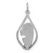 14K White Gold Mary Blessed Virgin Charm - (A84-943) 14K White Gold Mary Blessed Virgin Charm - (A84-943)