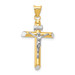 14K Two-tone Gold & Rhodium INRI Crucifix Pendant - (A85-116) 14K Two-tone Gold & Rhodium INRI Crucifix Pendant - (A85-116)
