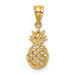 14K Yellow Gold Polished 3D Pineapple Pendant - (A85-125)