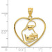 14K Yellow Gold Mother & Child In Heart Pendant - (A85-541) 14K Yellow Gold Mother & Child In Heart Pendant - (A85-541)