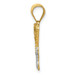 14K Yellow Gold & Rhodium Diamond-cut Butterfly Pendant - (A85-596) 14K Yellow Gold & Rhodium Diamond-cut Butterfly Pendant - (A85-596)