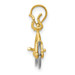 14K Yellow Gold Yellow & White Gold Moveable Bicycle Pendant - (A85-700)