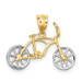 14K Yellow Gold Yellow & White Gold Moveable Bicycle Pendant - (A85-700)