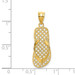 14K Yellow Gold Mesh Flip flop Pendant - (A85-750)