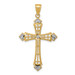 14K Two-tone Gold Two-tone Diamond-cut Cross Pendant - (A85-807) 14K Two-tone Gold Two-tone Diamond-cut Cross Pendant - (A85-807)