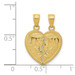 14k Yellow Gold Break Apart Diamond-cut Te Amo Heart Pendant - (A85-980) 14k Yellow Gold Break Apart Diamond-cut Te Amo Heart Pendant - (A85-980)