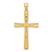 14k Yellow Gold Reversible Satin Diamond-cut Cross Pendant - (A85-996) 14k Yellow Gold Reversible Satin Diamond-cut Cross Pendant - (A85-996)