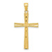 14k Yellow Gold Reversible Satin Diamond-cut Cross Pendant - (A85-996) 14k Yellow Gold Reversible Satin Diamond-cut Cross Pendant - (A85-996)
