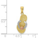 14k Yellow & Rose Gold Sandal Pendant - (A86-354)
