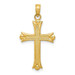 14K Yellow Gold Fleur De Lis Cross Pendant 30mm length - (A86-503) 14K Yellow Gold Fleur De Lis Cross Pendant 30mm length - (A86-503)