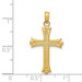 14K Yellow Gold Fleur De Lis Cross Pendant 30mm length - (A86-503) 14K Yellow Gold Fleur De Lis Cross Pendant 30mm length - (A86-503)