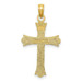 14K Yellow Gold Fleur De Lis Cross Pendant 30mm length - (A86-503) 14K Yellow Gold Fleur De Lis Cross Pendant 30mm length - (A86-503)