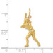 14K Yellow Gold Female Baseball Batter Charm - (A86-992)