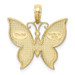 10K Yellow Gold Butterfly Charm Pendant - (A88-466) 10K Yellow Gold Butterfly Charm Pendant - (A88-466)
