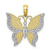 10K Yellow Gold Butterfly Charm Pendant - (A88-466) 10K Yellow Gold Butterfly Charm Pendant - (A88-466)