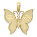 10K Yellow Gold Butterfly Charm Pendant - (A88-466) 10K Yellow Gold Butterfly Charm Pendant - (A88-466)