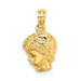 14K Yellow Gold Boy Head Charm Pendant - (A89-622) 14K Yellow Gold Boy Head Charm Pendant - (A89-622)